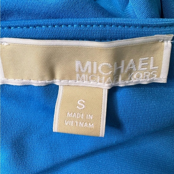 Michael Michael Kors Blue Long Sleeve Shirt Dress Size Small - Picture 11 of 12
